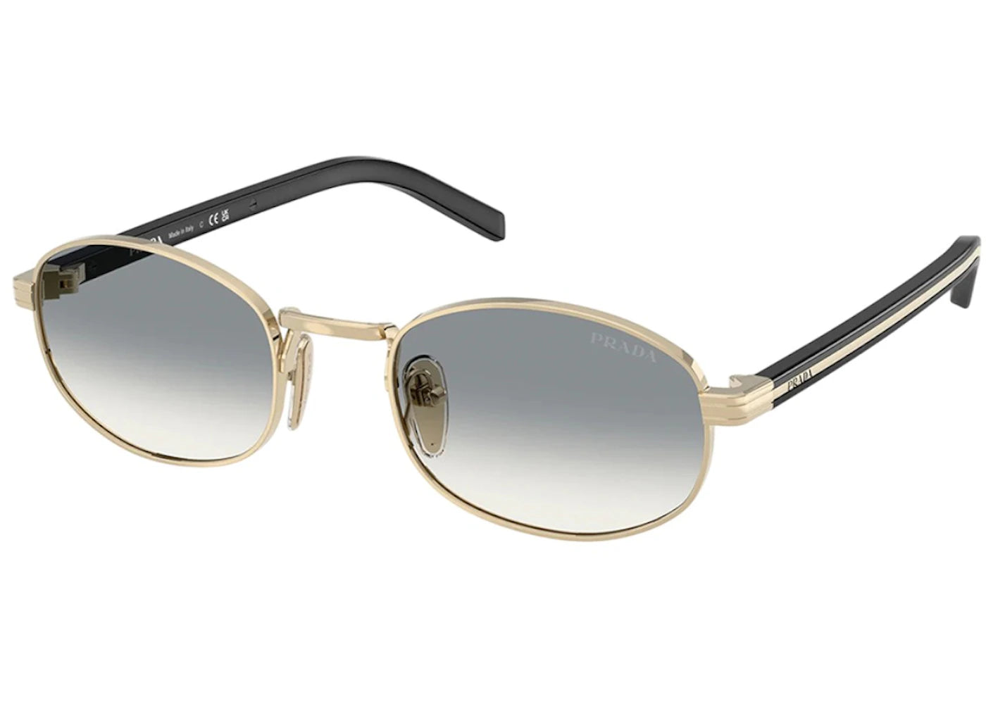 Prada Oval Sunglasses Pale Gold (PR_B53S_ZVN02C_49mm)