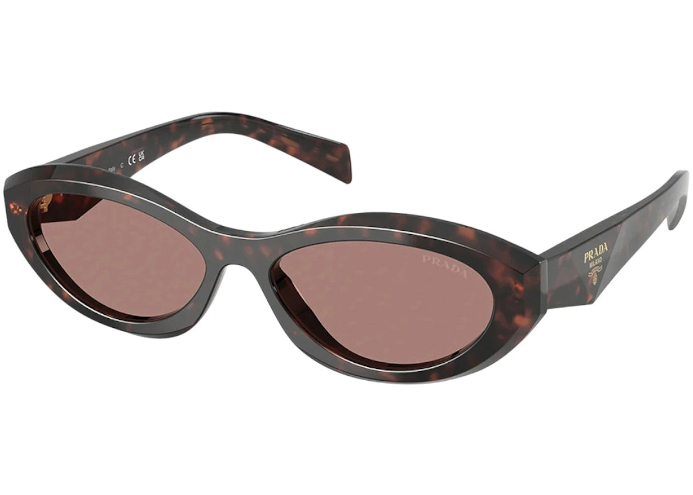 Prada Oval Sunglasses Root Tortoise (PR_26ZS_17N60B_55mm)