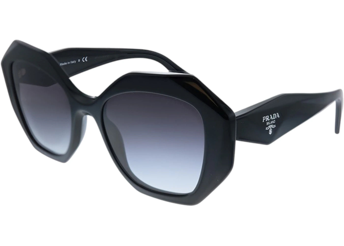 Prada PR 16WS 1AB5D1 Grey Gradient Lens Sunglasses Black