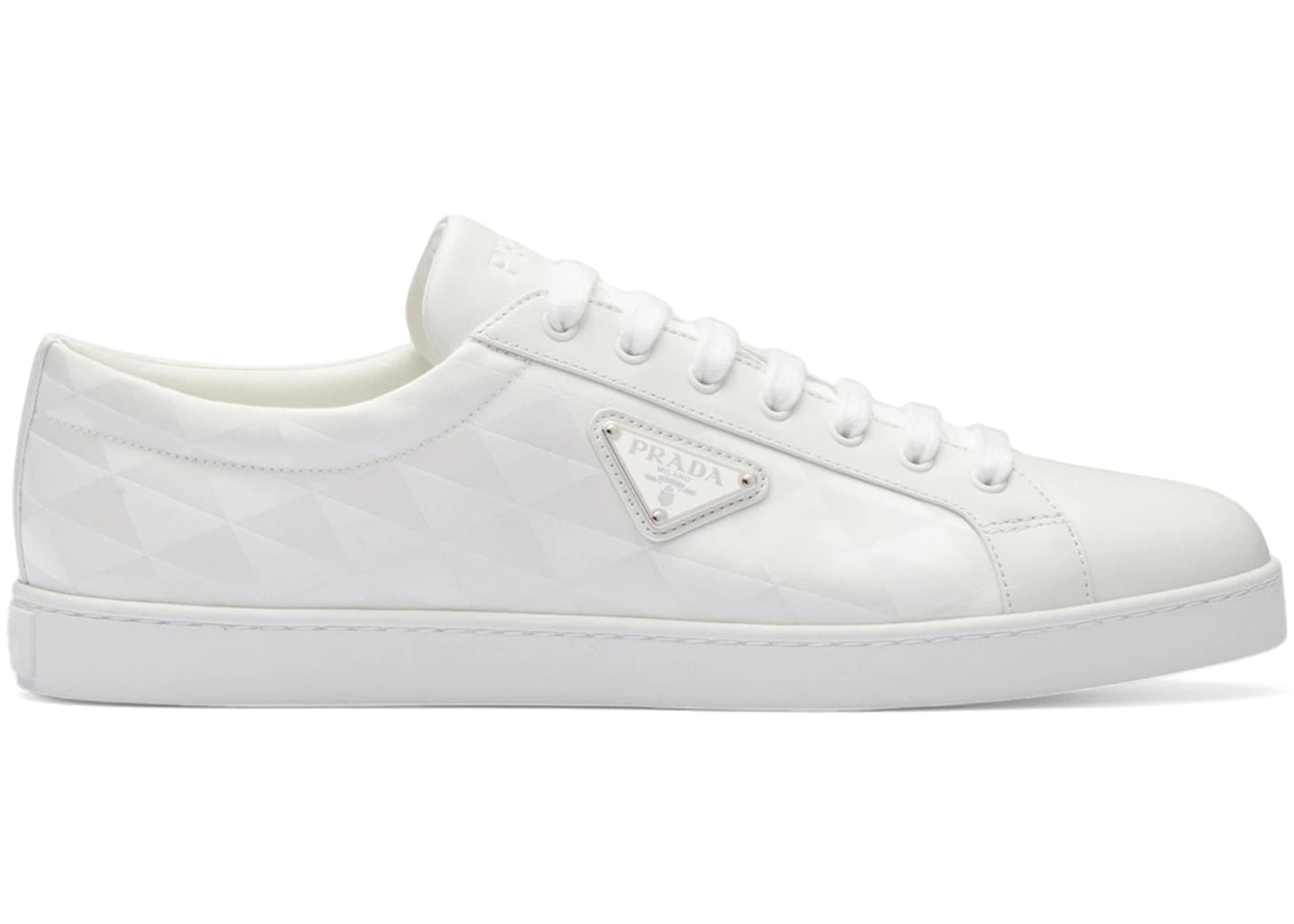 Prada PRAX 01 Sneakers Re-Nylon Brushed Leather White