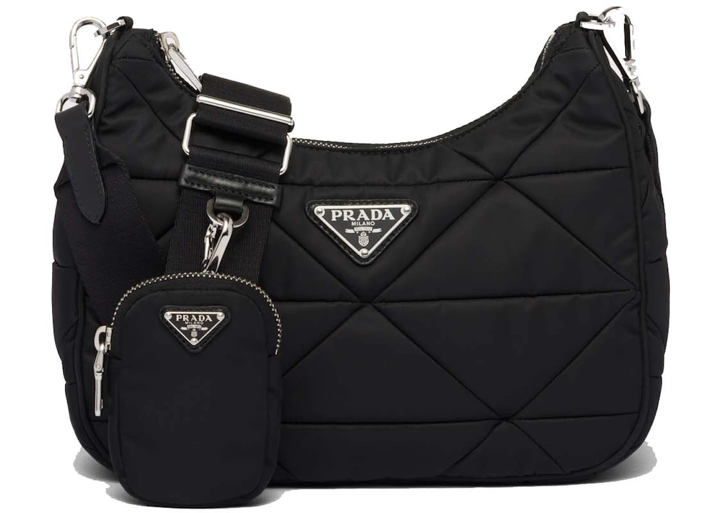 Prada Padded Re-Nylon Shoulder Bag Black