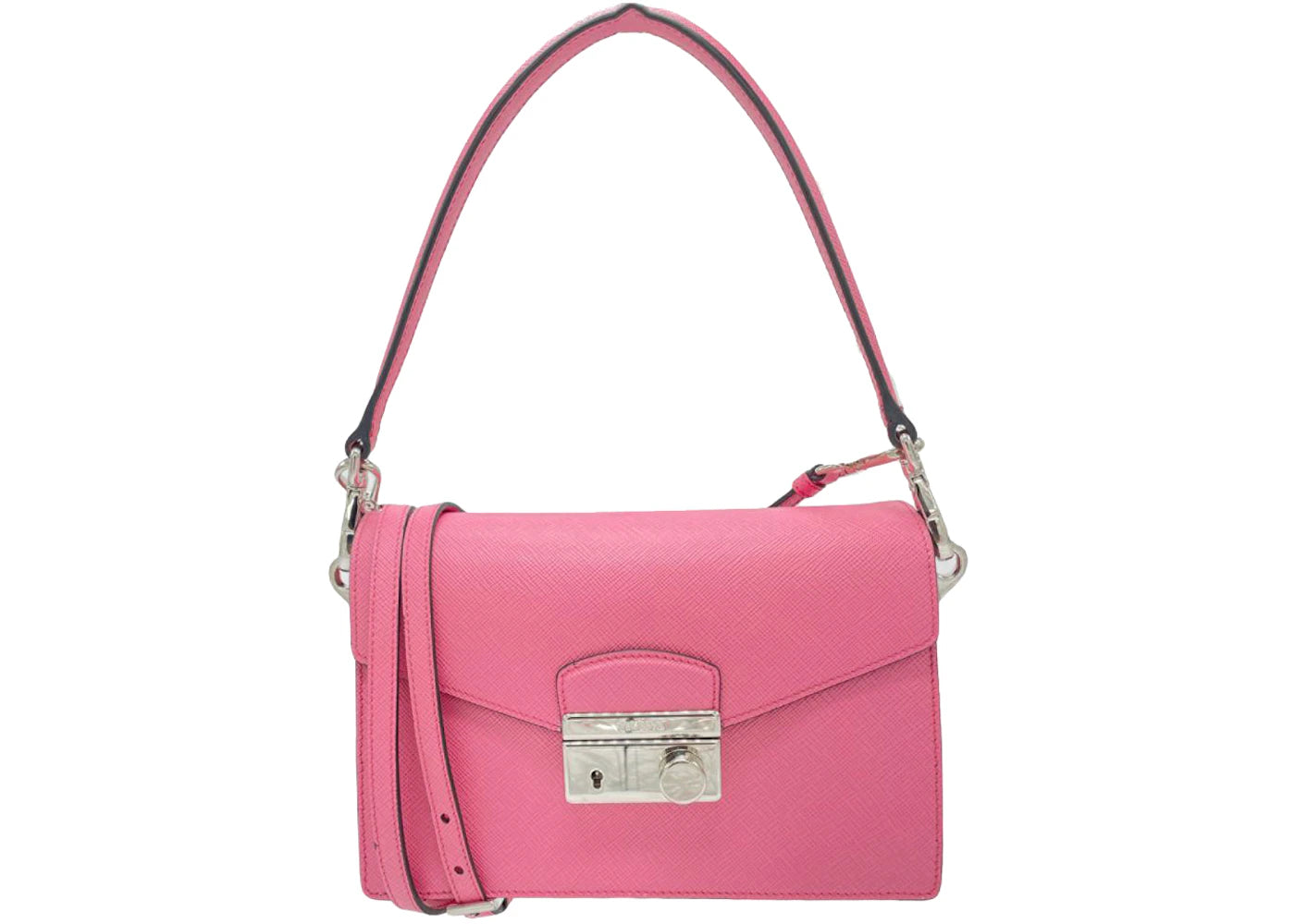 Prada Pattina Saffiano Leather Mini Bag Pink