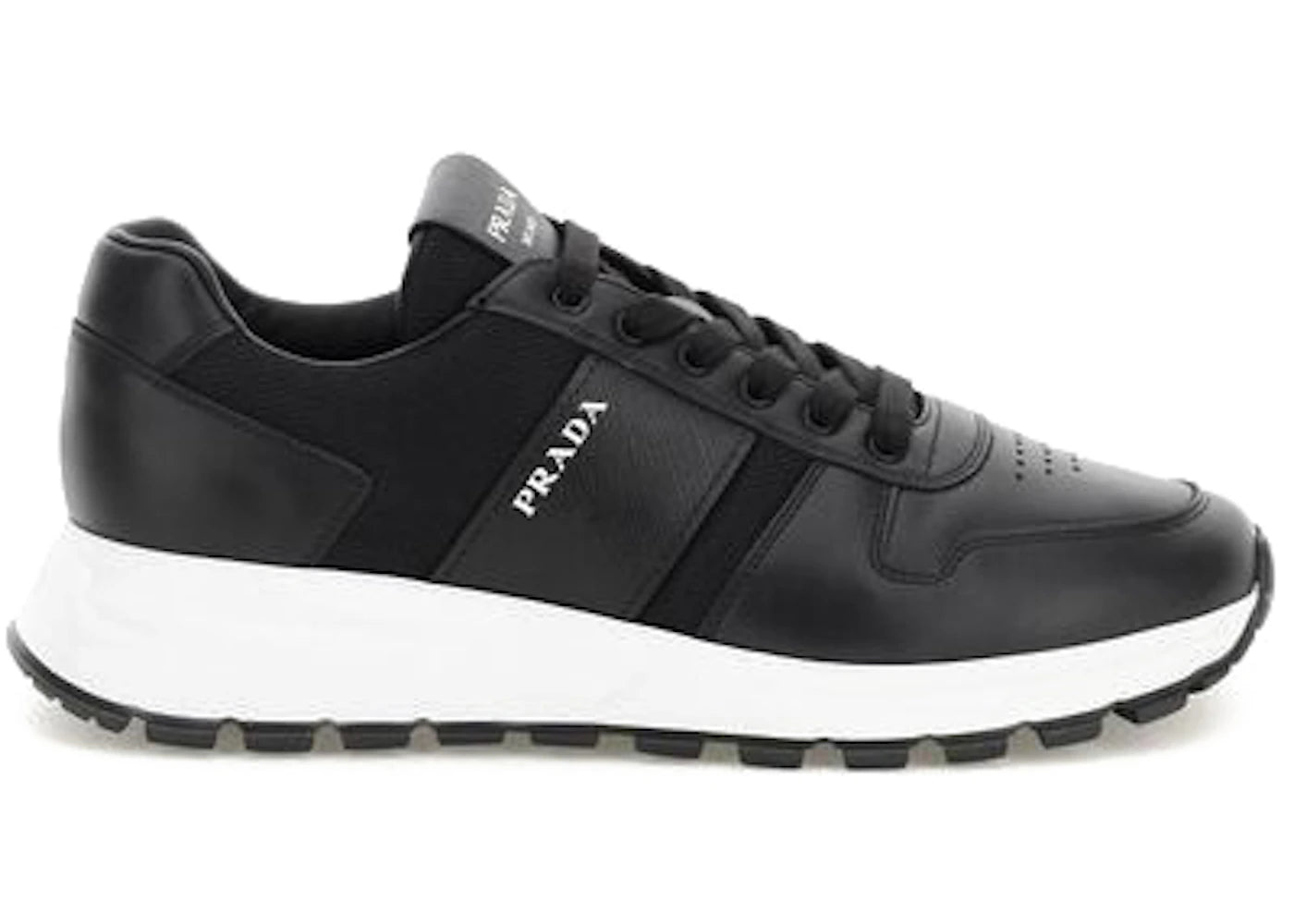 Prada Prax 1 Leather Low Top Black