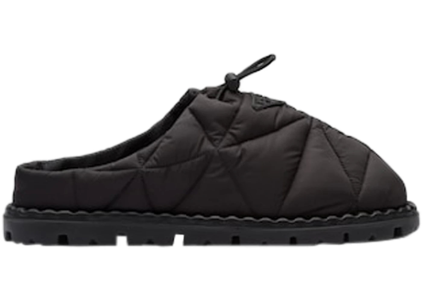 Prada Quilted Slides Black Nylon