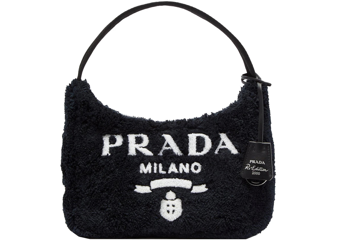 Prada Re-Edition 2000 Terry Shoulder Bag Mini Black