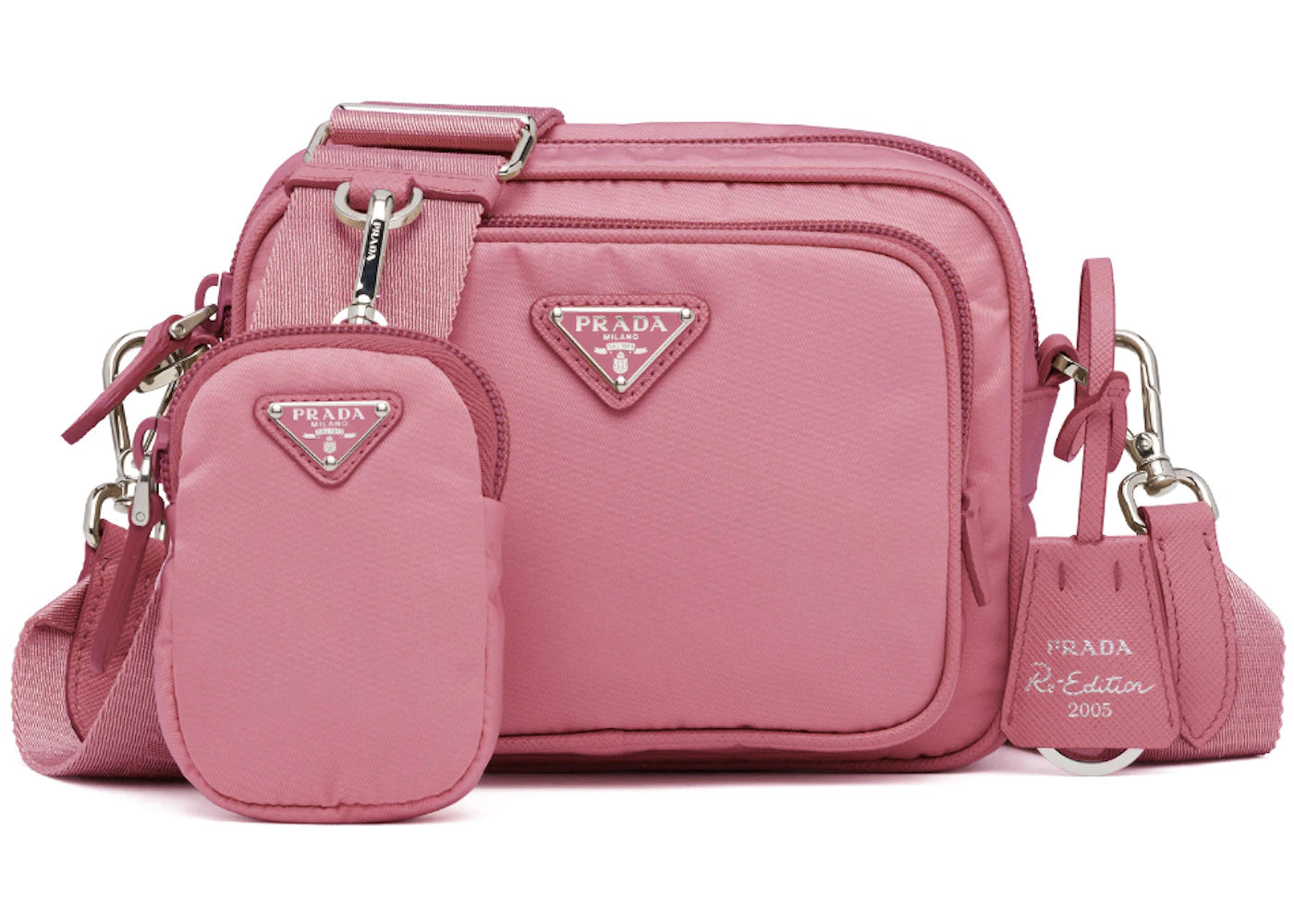 Prada Re-Edition 2005 Nylon Bag Begonia Pink