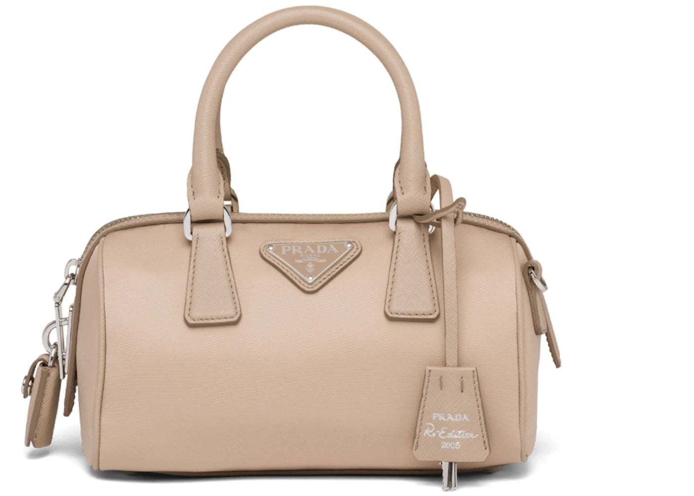 Prada Re-Edition 2005 Nylon Bag Cameo Beige