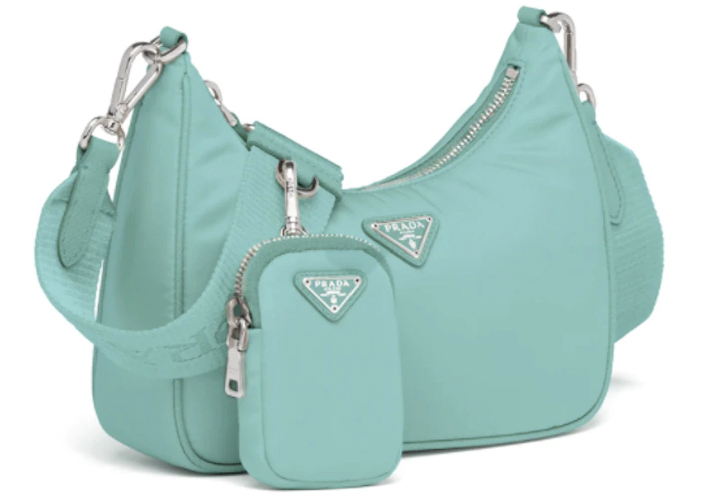 Prada Re-Edition 2005 Nylon Bag Jade Green