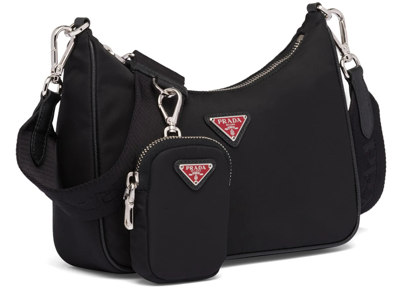 Prada Re-Edition 2005 Shoulder Bag Nylon Black/Red