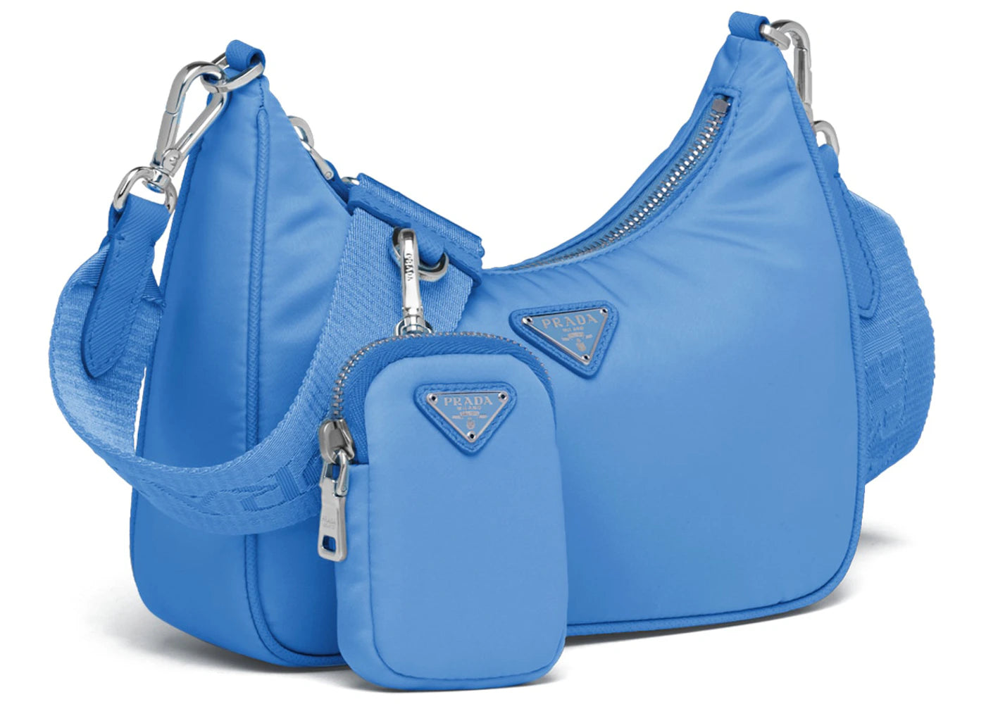 Prada Re-Edition 2005 Shoulder Bag Nylon Periwinkle Blue