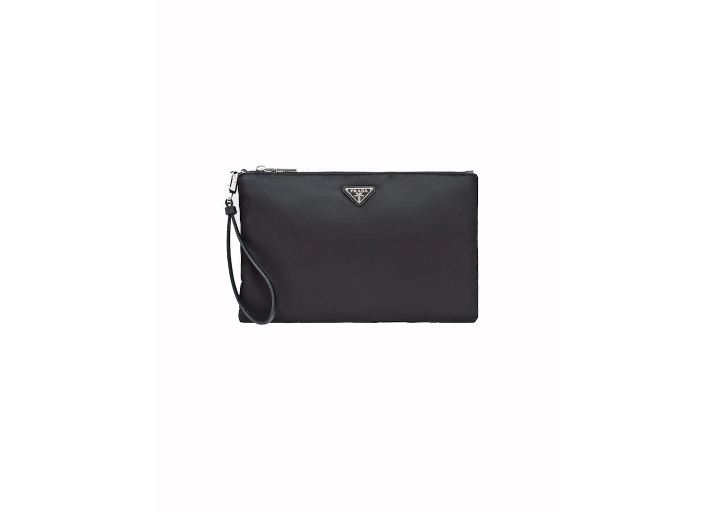 Prada Re-Nylon and Saffiano Leather Pouch Black