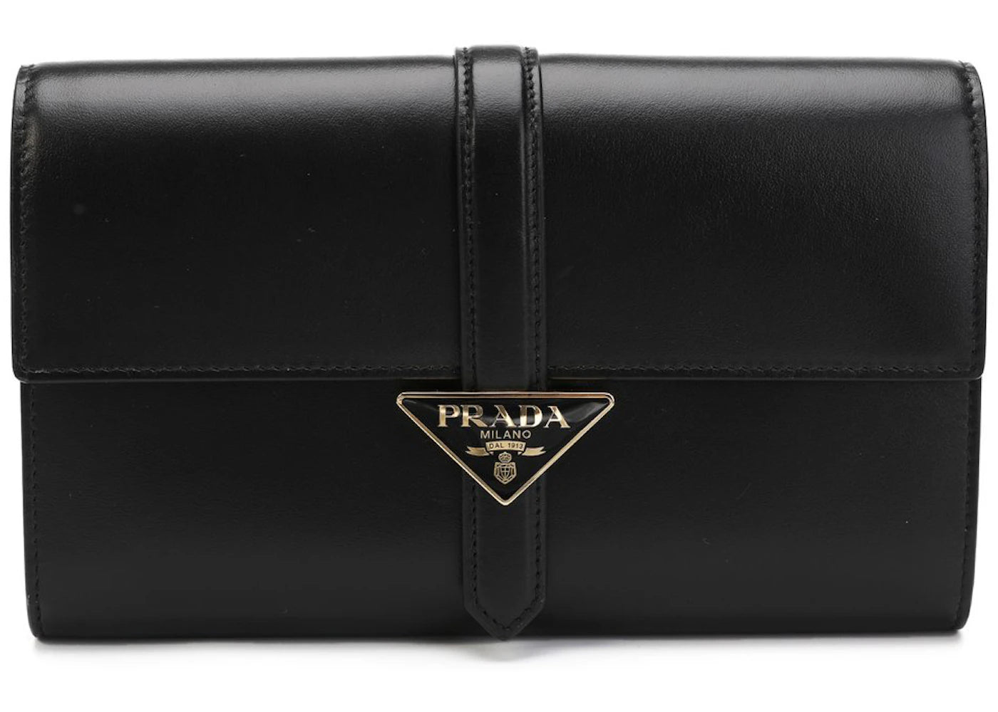 Prada Rectangular Logo Clutch Bag Black