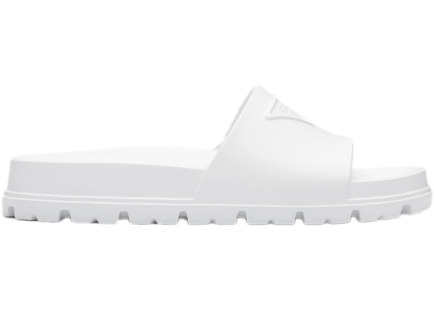 Prada Rubber Slides White (Women's)