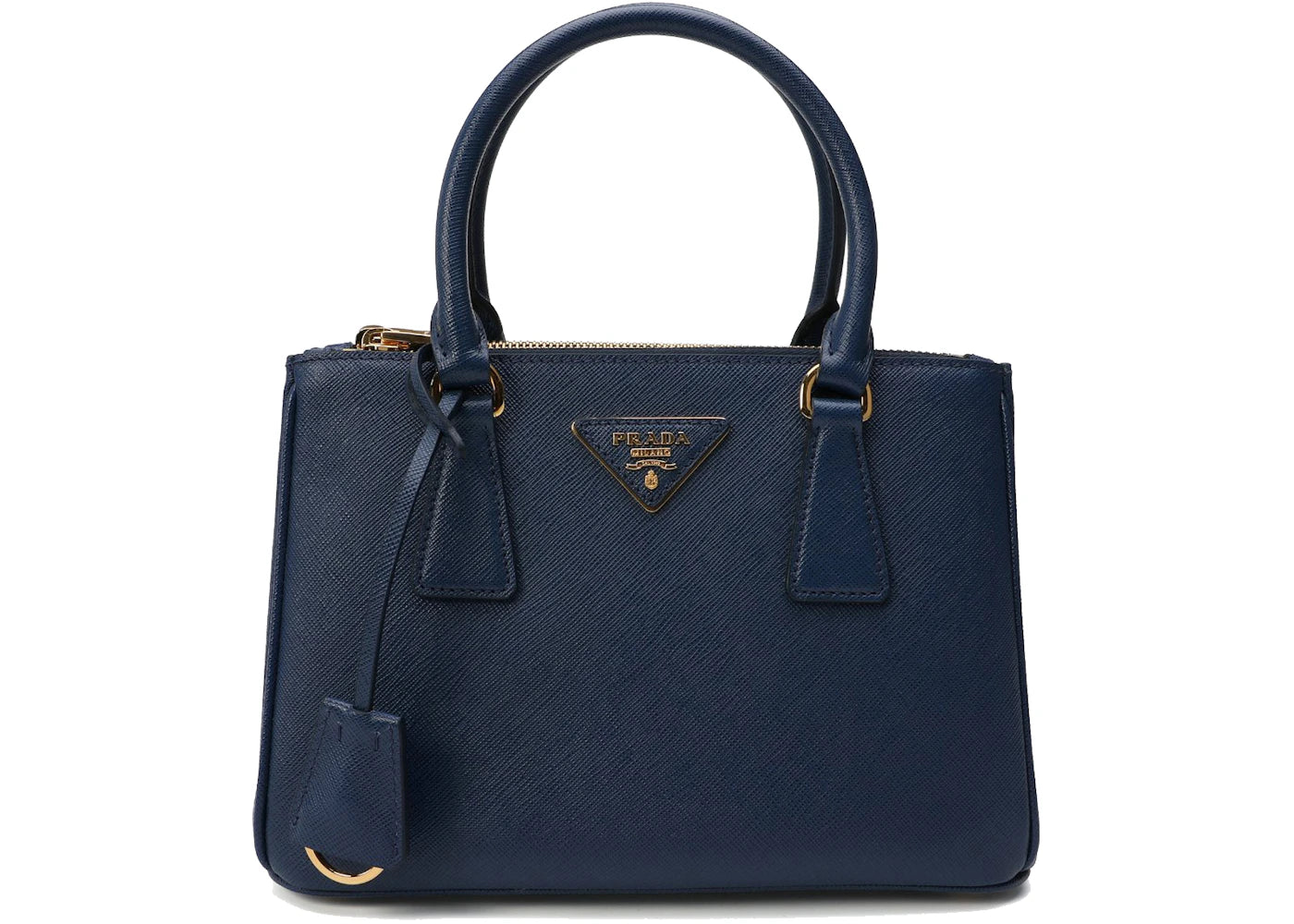 Prada Saffiano Galleria Bag Small Navy Blue