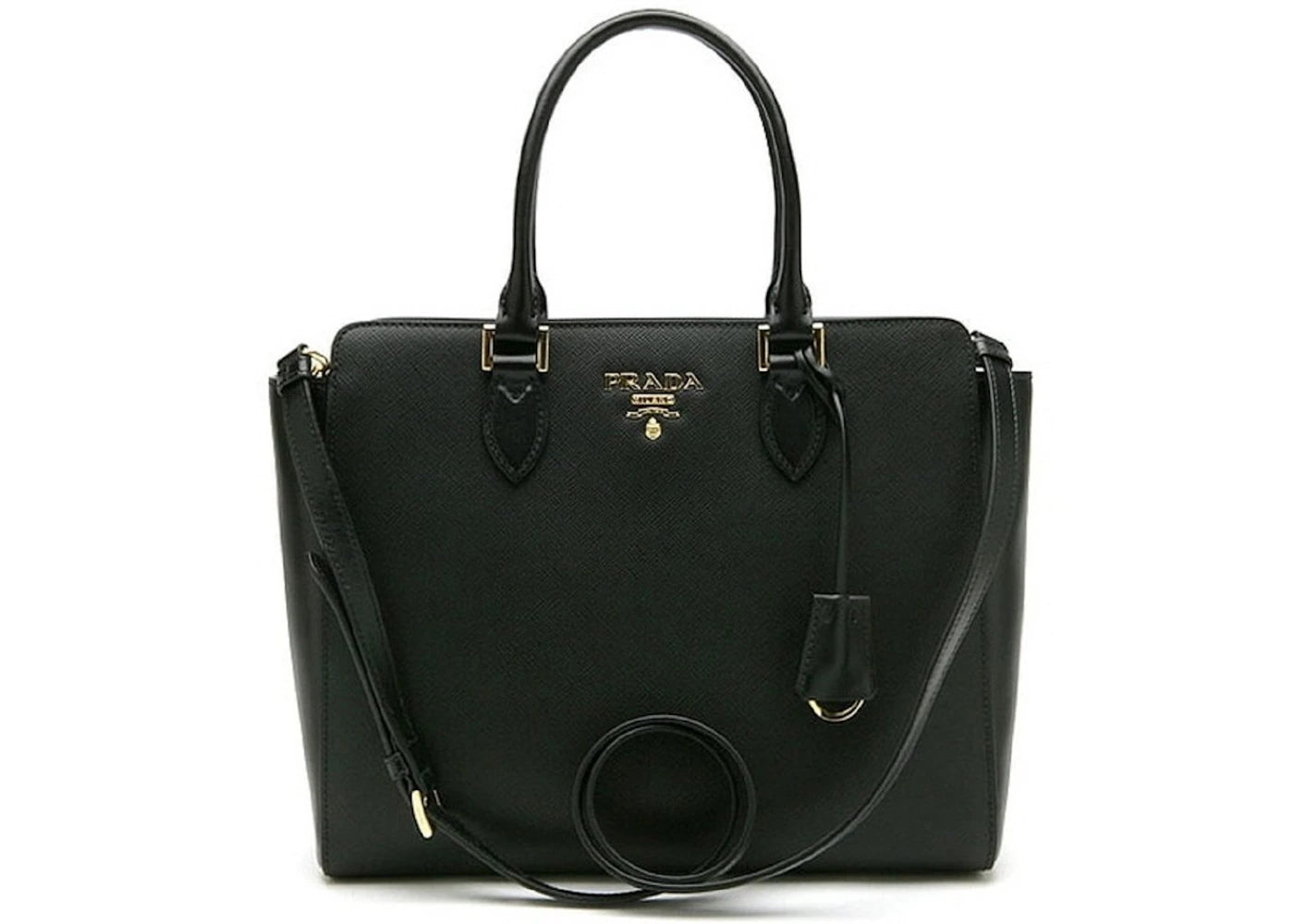 Prada Saffiano Galleria Handbag Black