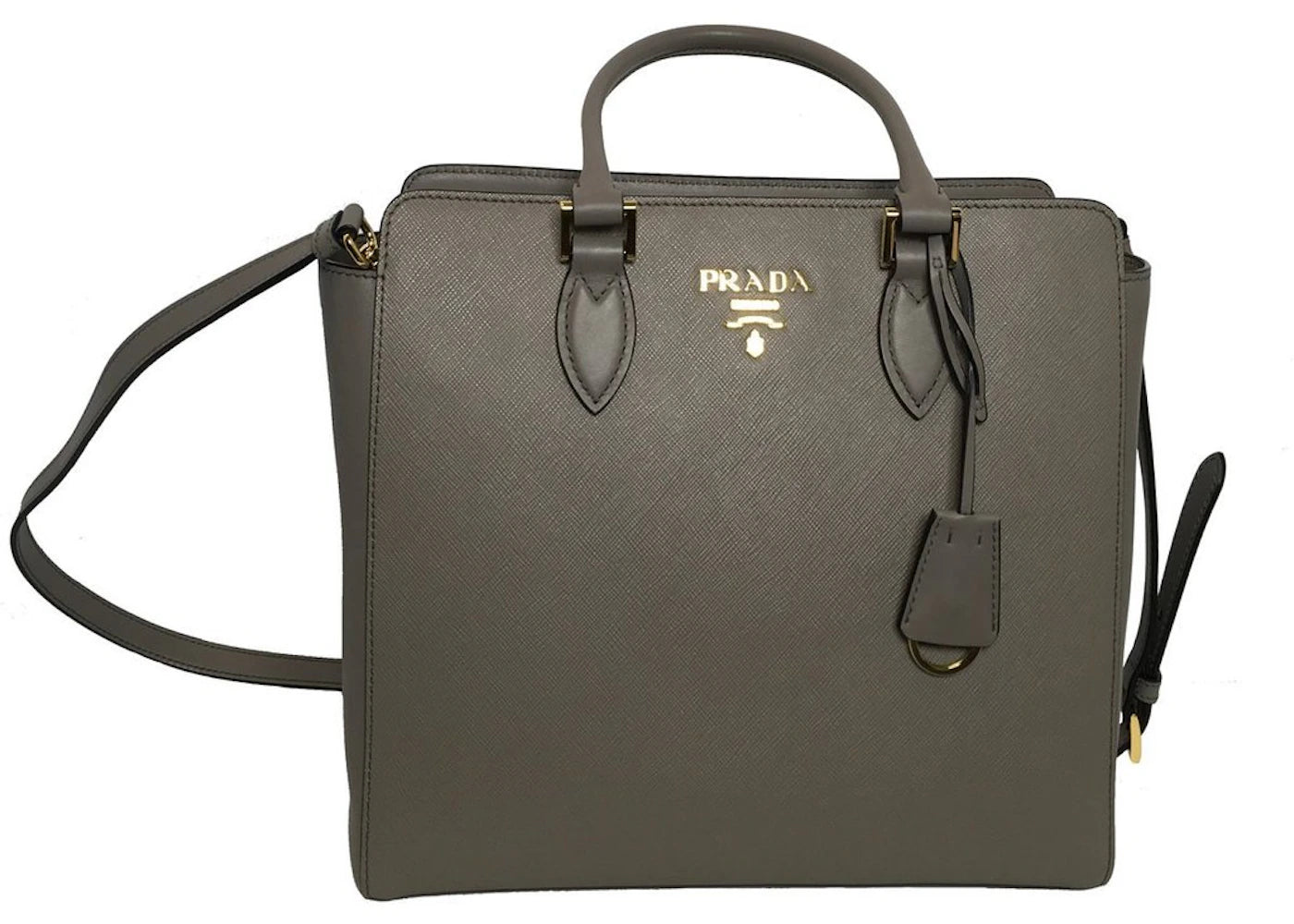 Prada Saffiano Handbag Gray