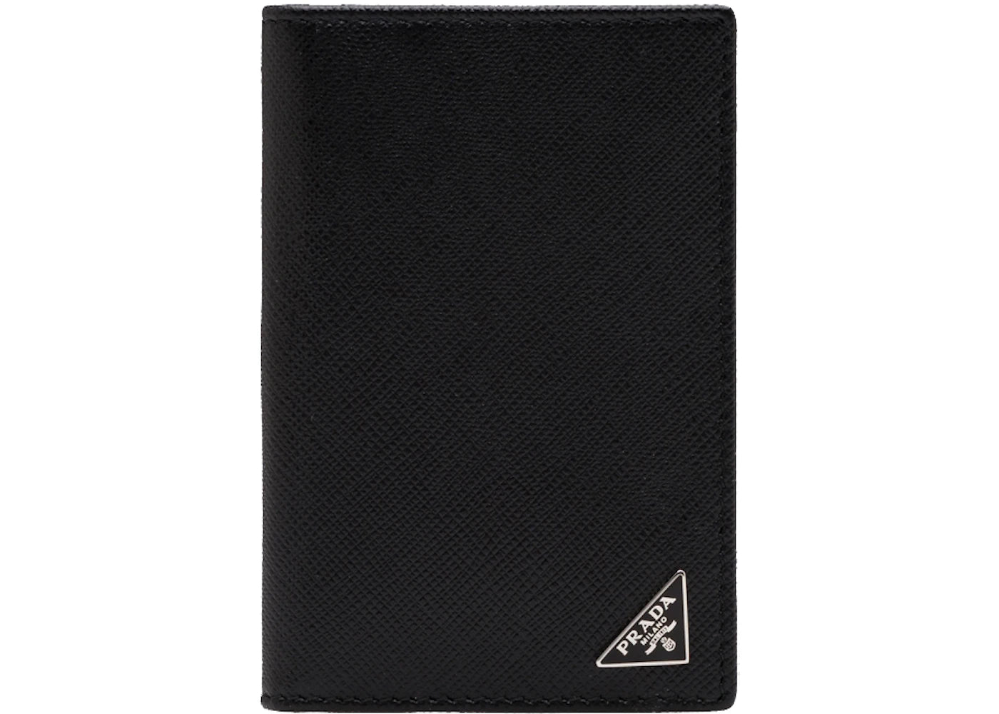 Prada Saffiano Leather Card Holder Black