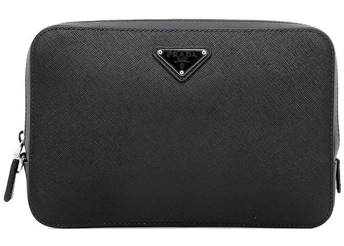 Prada Saffiano Leather Clutch Black