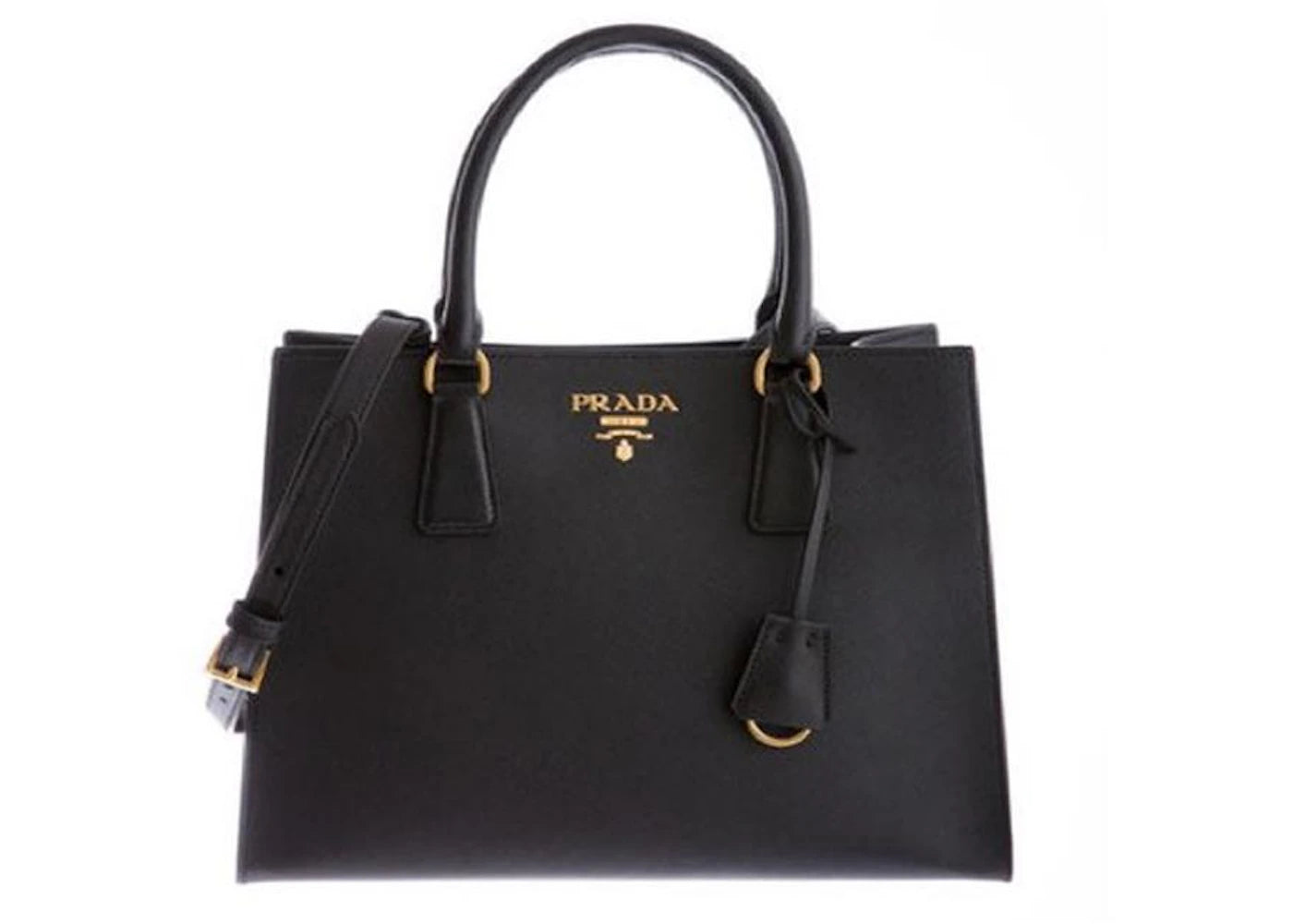 Prada Saffiano Lux Handbag Black