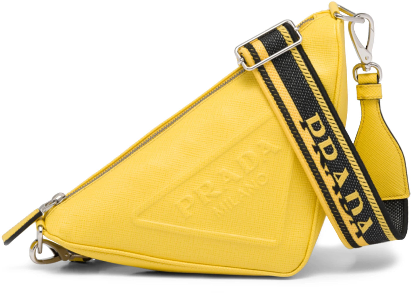 Prada Saffiano Triangle Bag Sunny Yellow