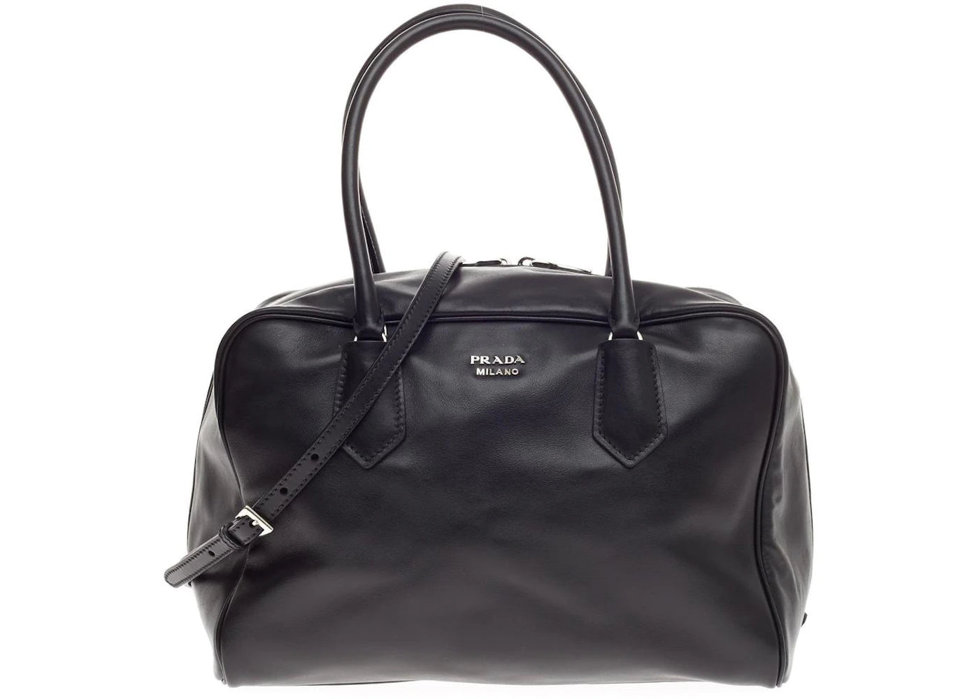 Prada Inside Bauletto Satchel Medium Nero Black