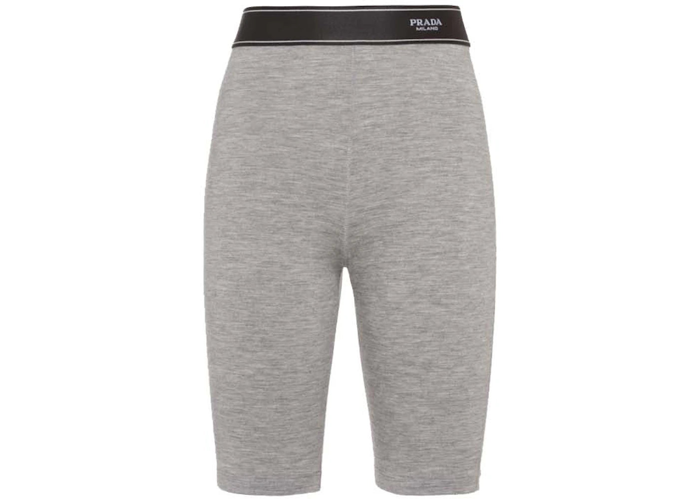 Prada Silk and Cashmere Biker Shorts Grey