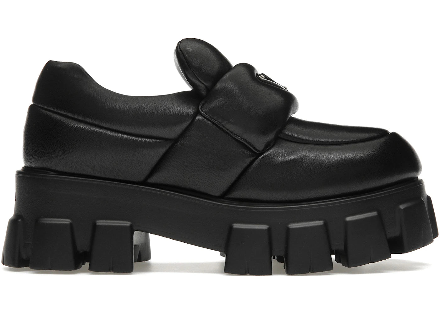 Prada Soft Padded 55mm Loafers Black Nappa Leather