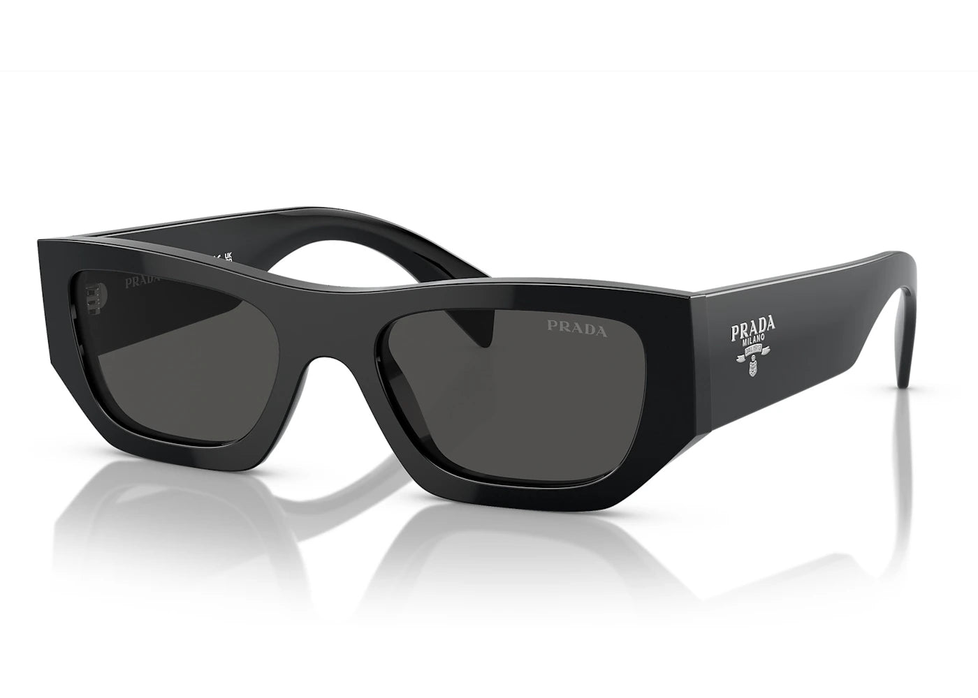 Prada Square Sunglasses Black/Dark Grey (SPRA01 16K-0 8Z)