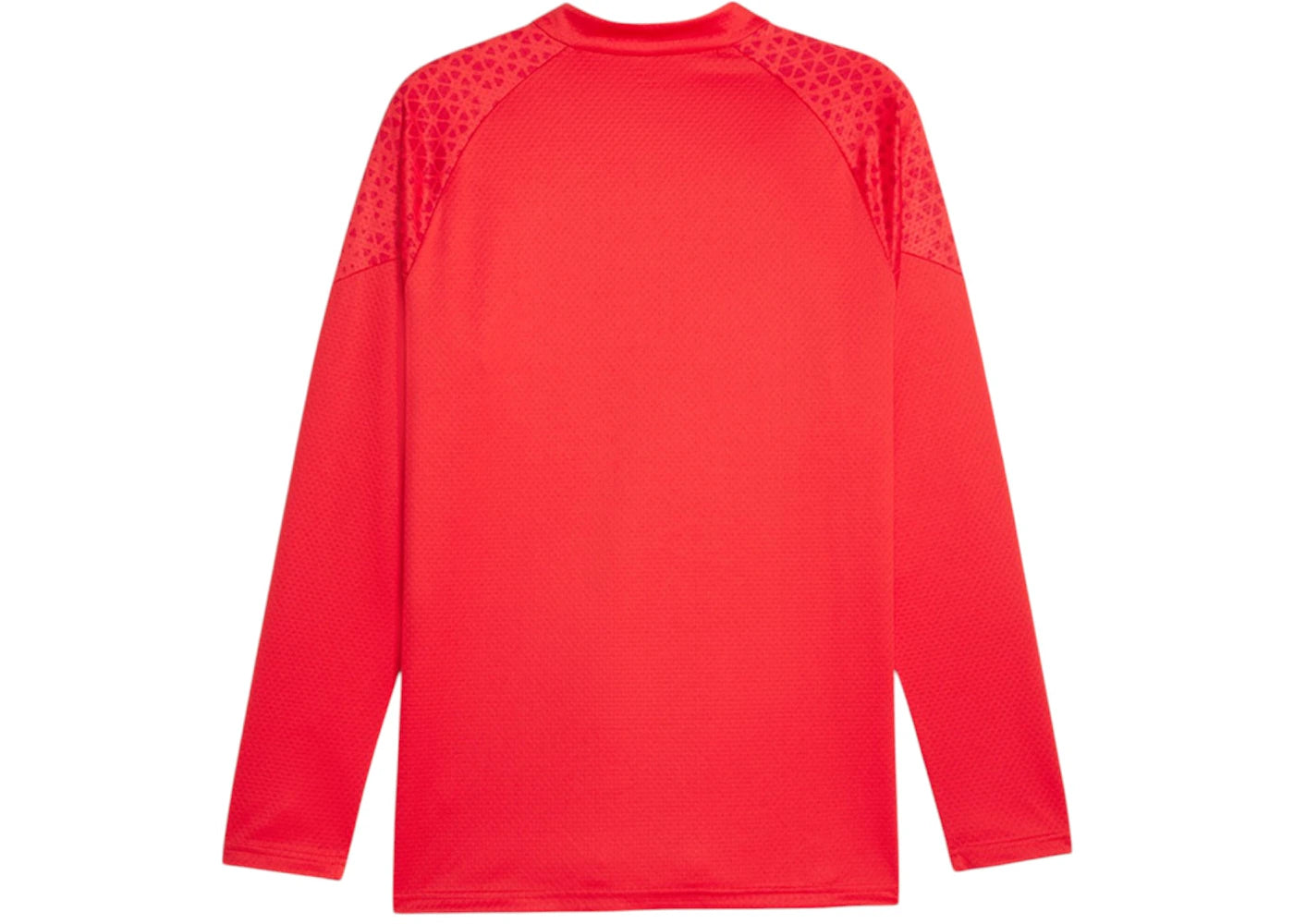 Puma AC Milan Training Crew Neck Long Sleeve Quarter Zip Pullover Shirt For All Time Red/Feather Gray