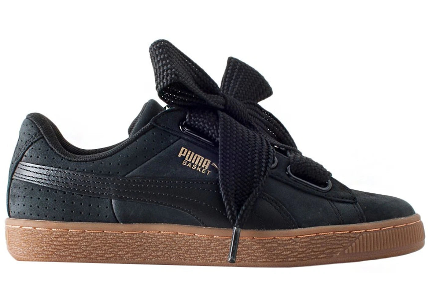 Puma Basket Heart Perf Black Gum (Women's)