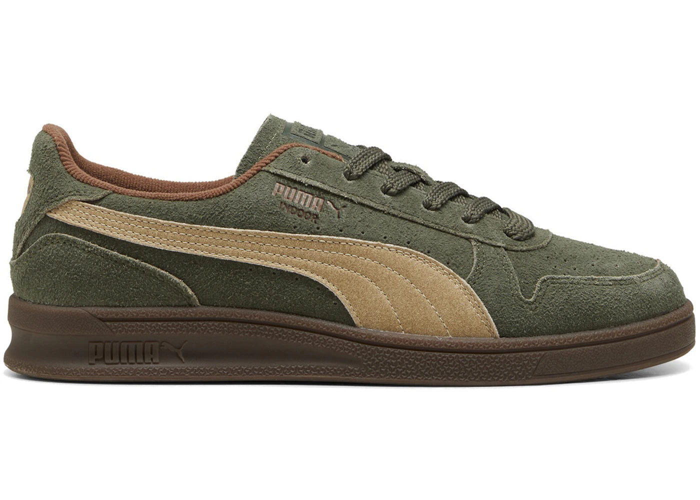 Puma Indoor R Suede Dark Olive Haute Coffee