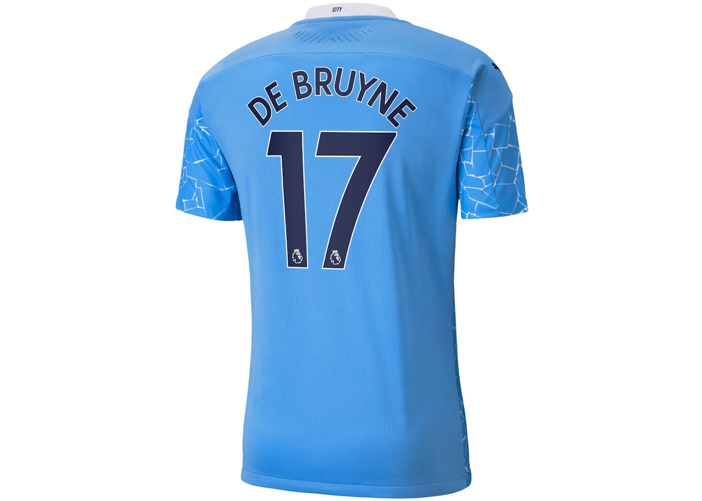 Puma Manchester City Authentic Home Shirt 2020-21 with De Bruyne 17 printing Jersey Blue