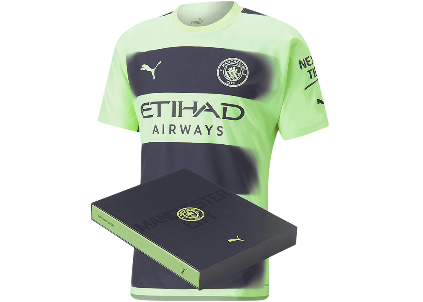 Puma Manchester City Authentic Third 2022/23 In Gift Box Jersey Green/Black