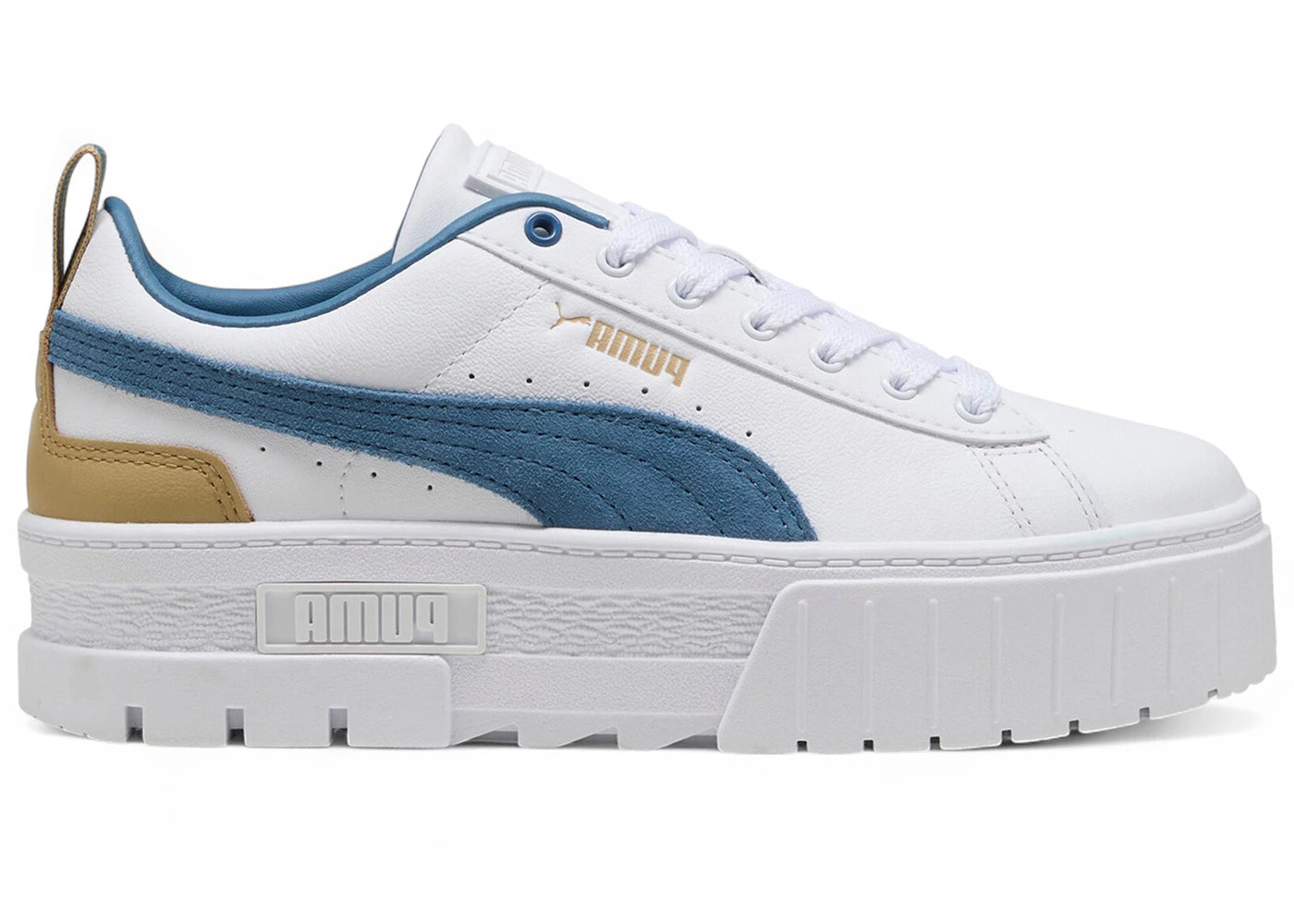 Puma Mayze Leather White Blue Horizon (Women's)