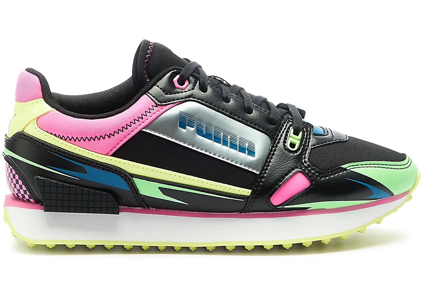 Puma Mile Rider Sunny Getaway Black Electro Green Pink (Women's)