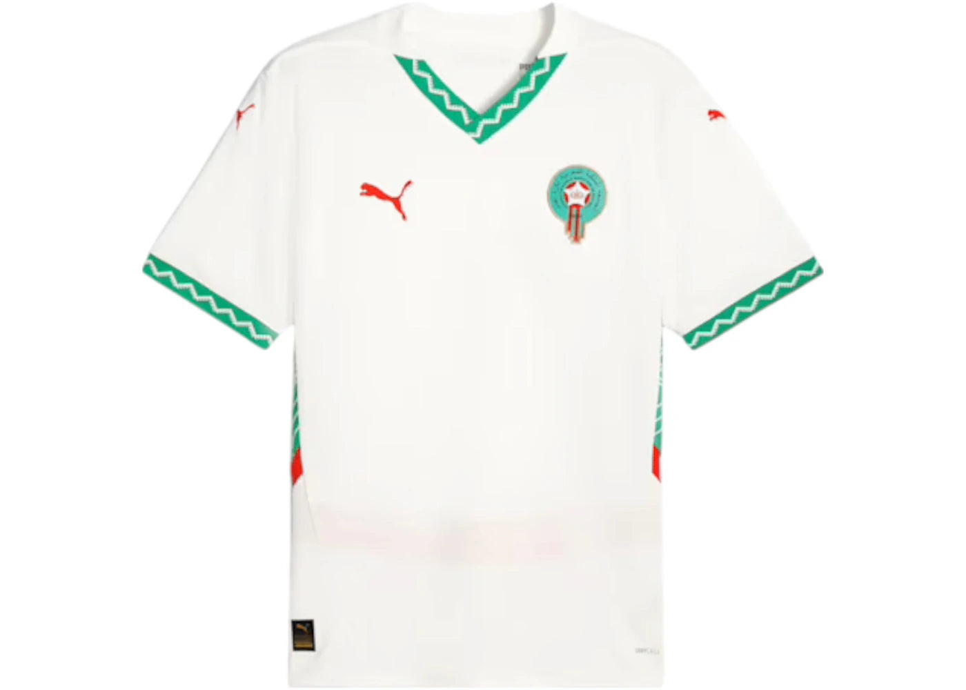 Puma Morocco 2025 Away Replica Jersey Jersey White/Fast Green/Red