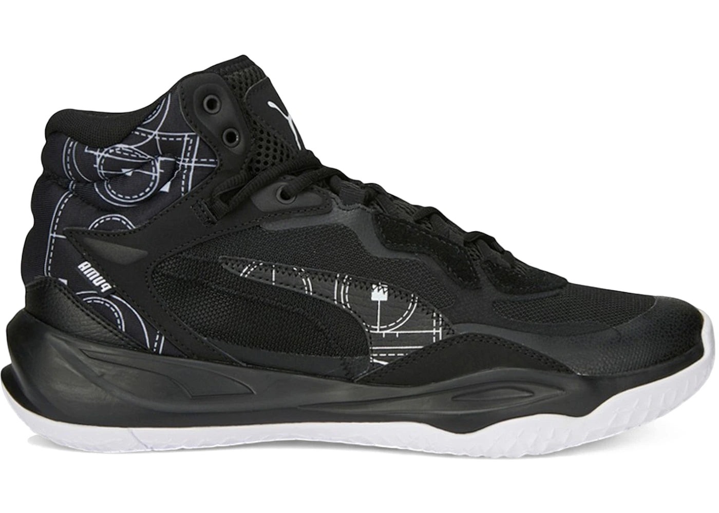 Puma Playmaker Pro Mid Black White