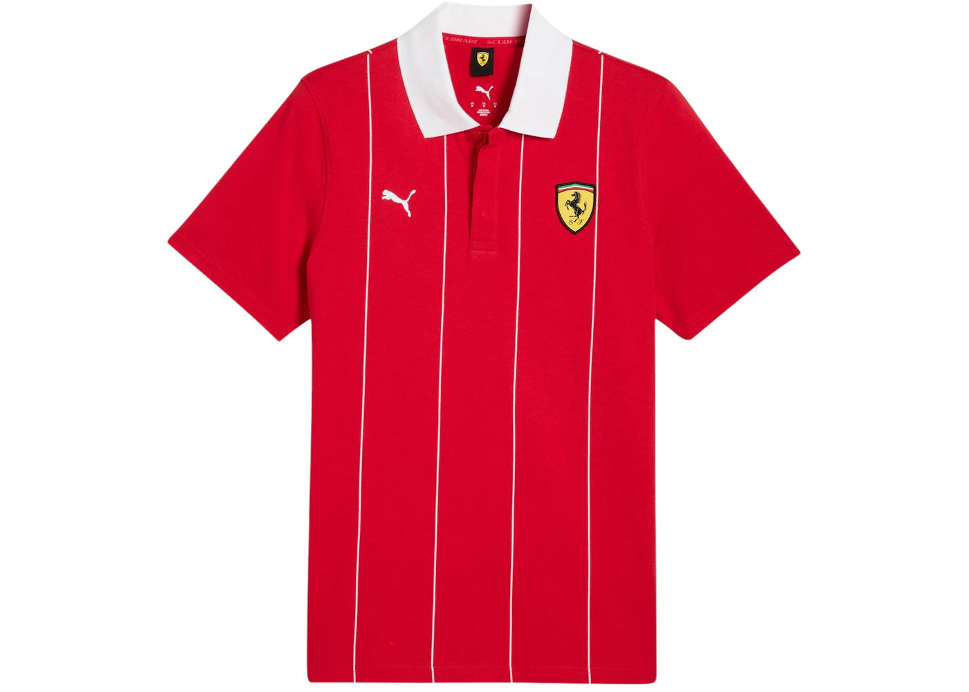Puma Scuderia Ferrar Race Premium Jacquard Polo Red