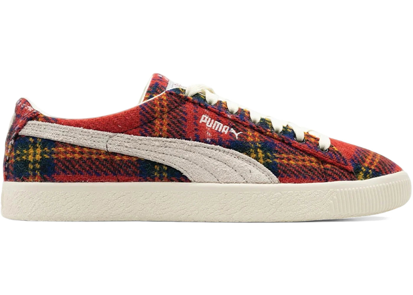 Puma Suede Vintage Harris Tweed Tartan Red