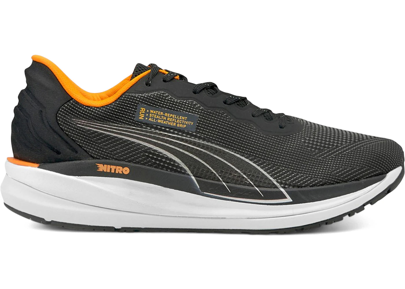 Puma Velocity Nitro WTR Black Orange Glow