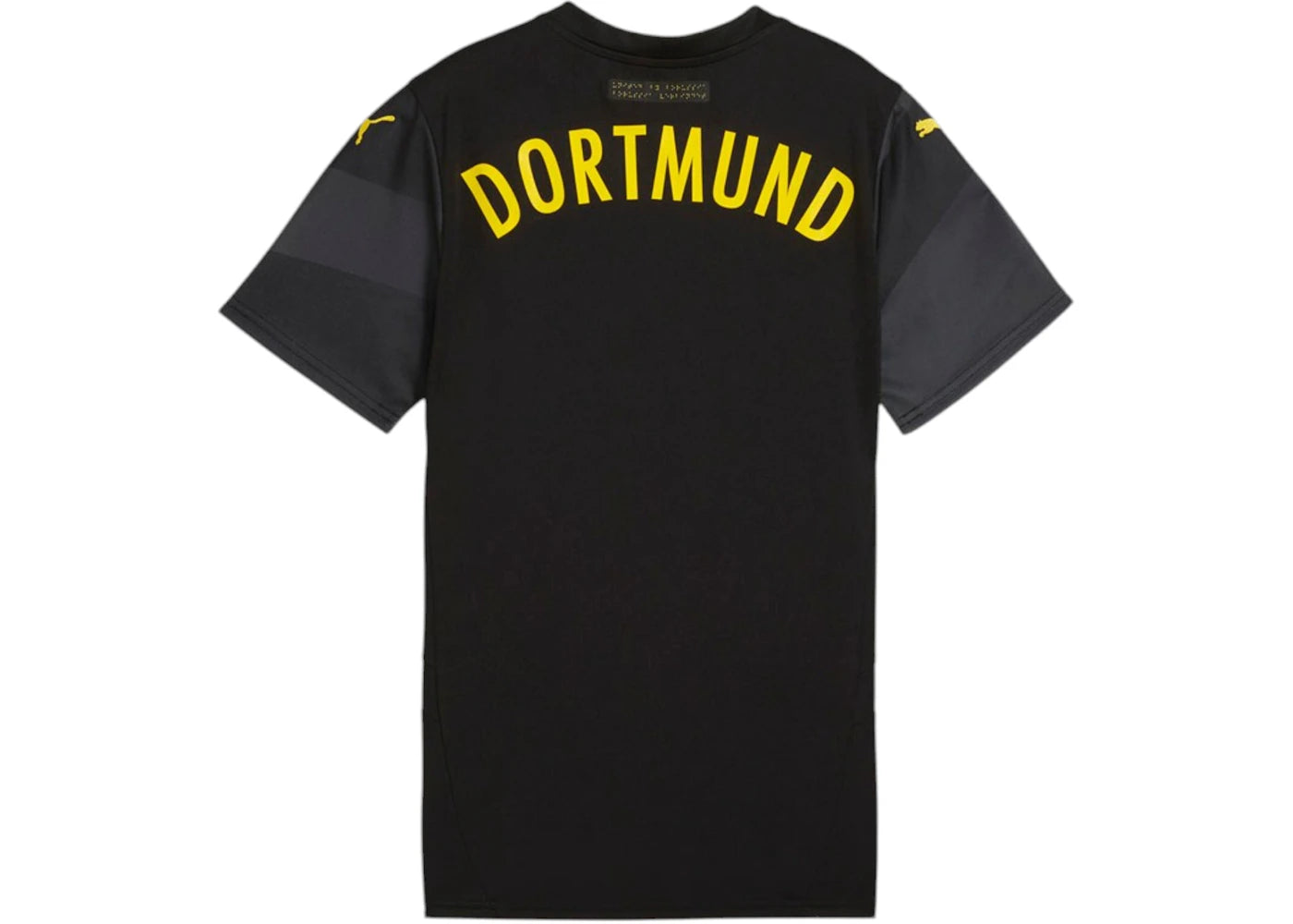 Puma Women's BVB Away Crew Neck Short Sleeve Replica Jersey Black/Faster Yellow