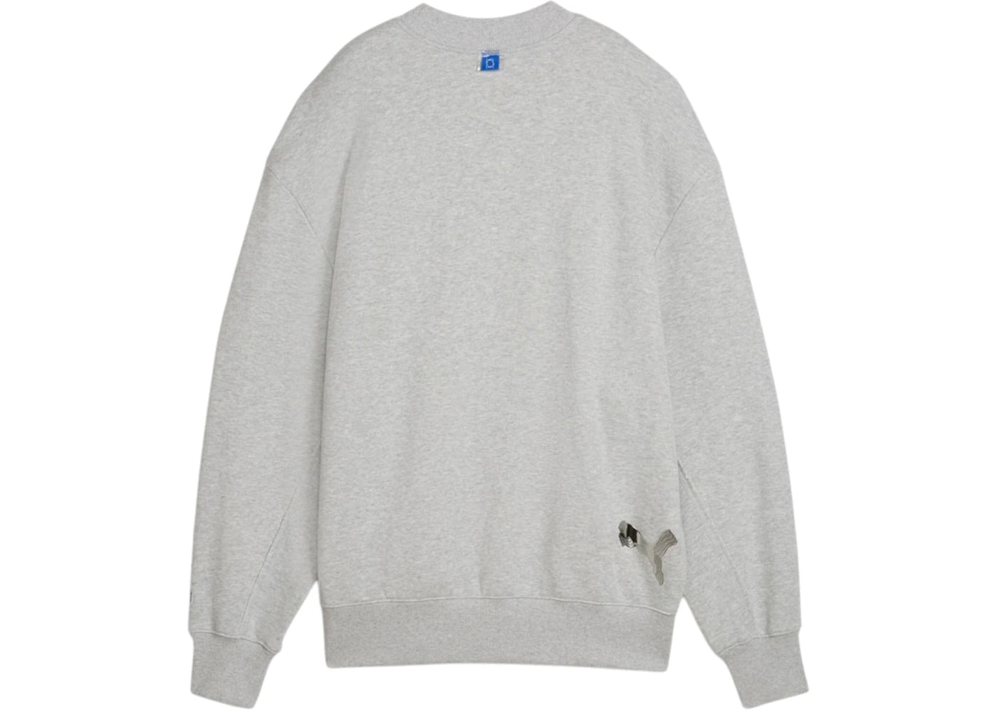 Puma Women's Cherry On Top Graphic Crew Neck Sweatshirt Light Gray Heather
