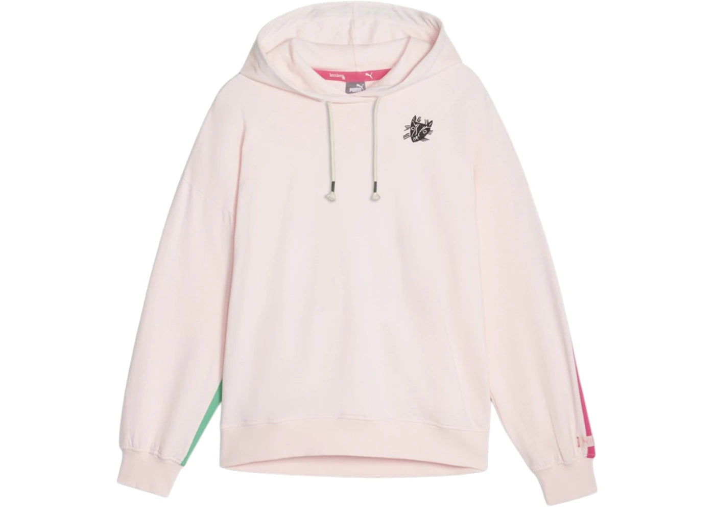 Puma Women's Lemlem Fleece Training Pullover Hoodie Frosty Pink