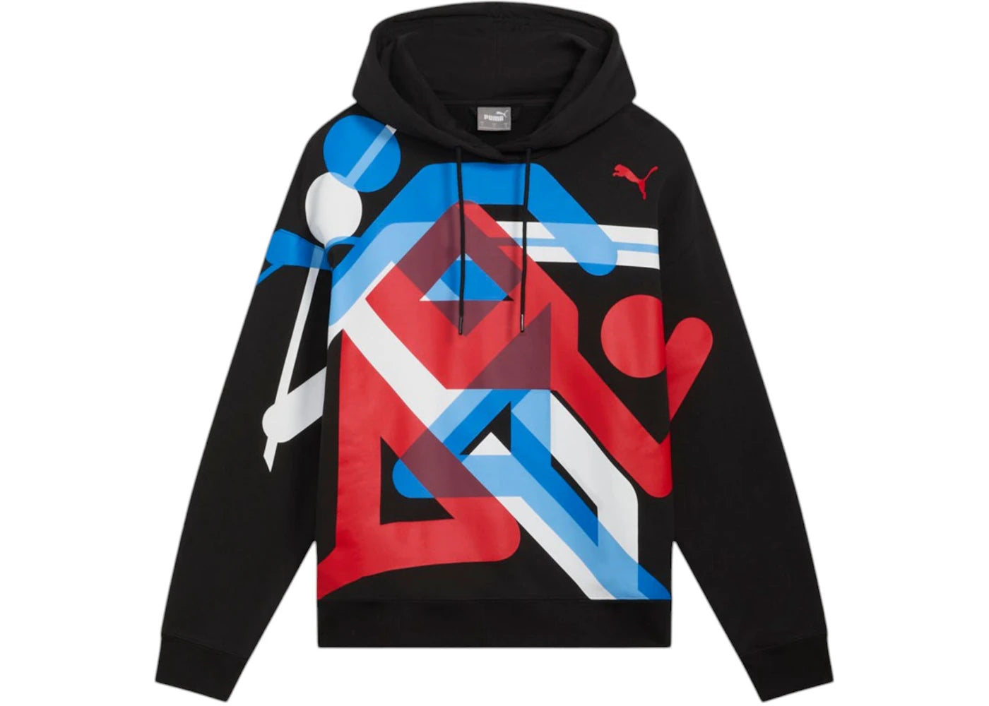 Puma Women's Village Wear Graphic Hoodie Black/Red