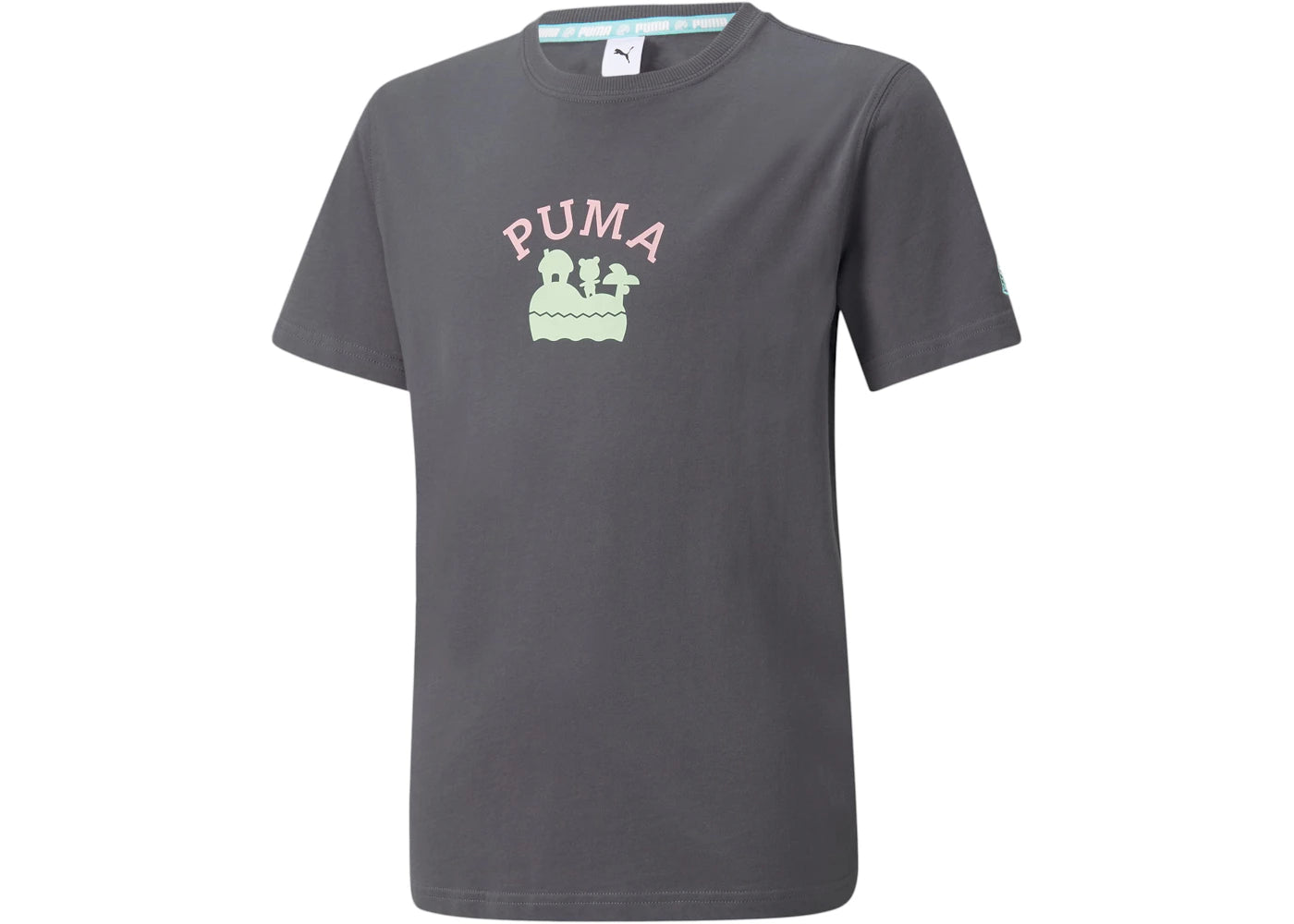 Puma x Animal Crossing New Horizons Kid's T-shirt Phantom Black