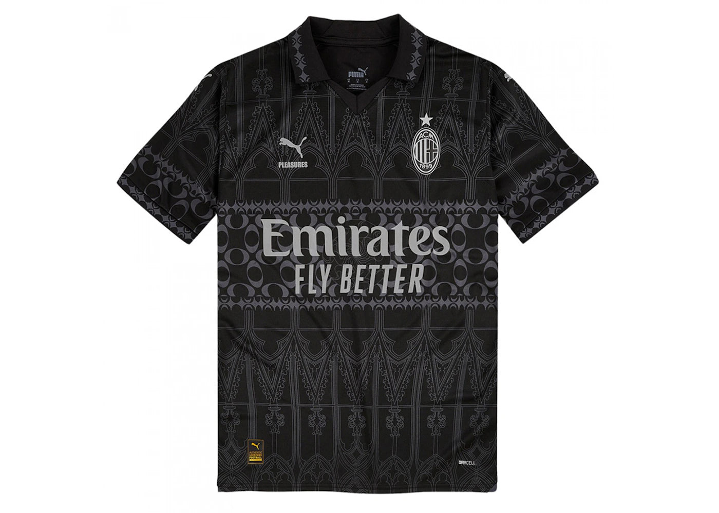 Puma x Pleasures AC Milan 2023/24 Dark Version Jersey (Imported Version) Black
