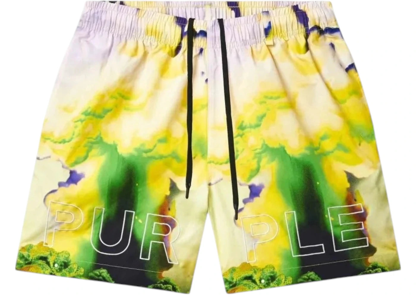 Purple Brand All Round Shorts Yellow/Green