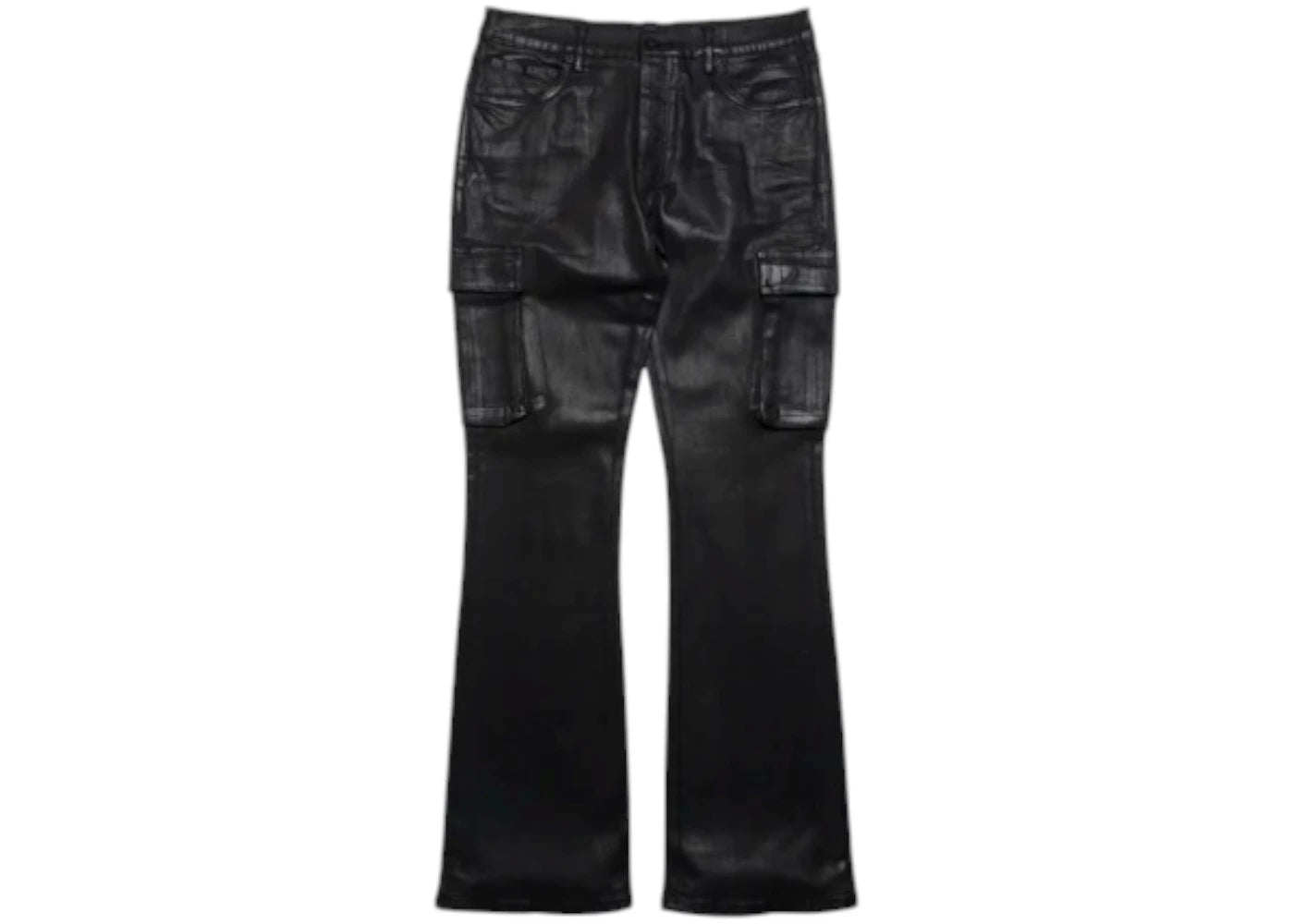 Purple Brand Cargo Flare Vintage Coated Jean Black