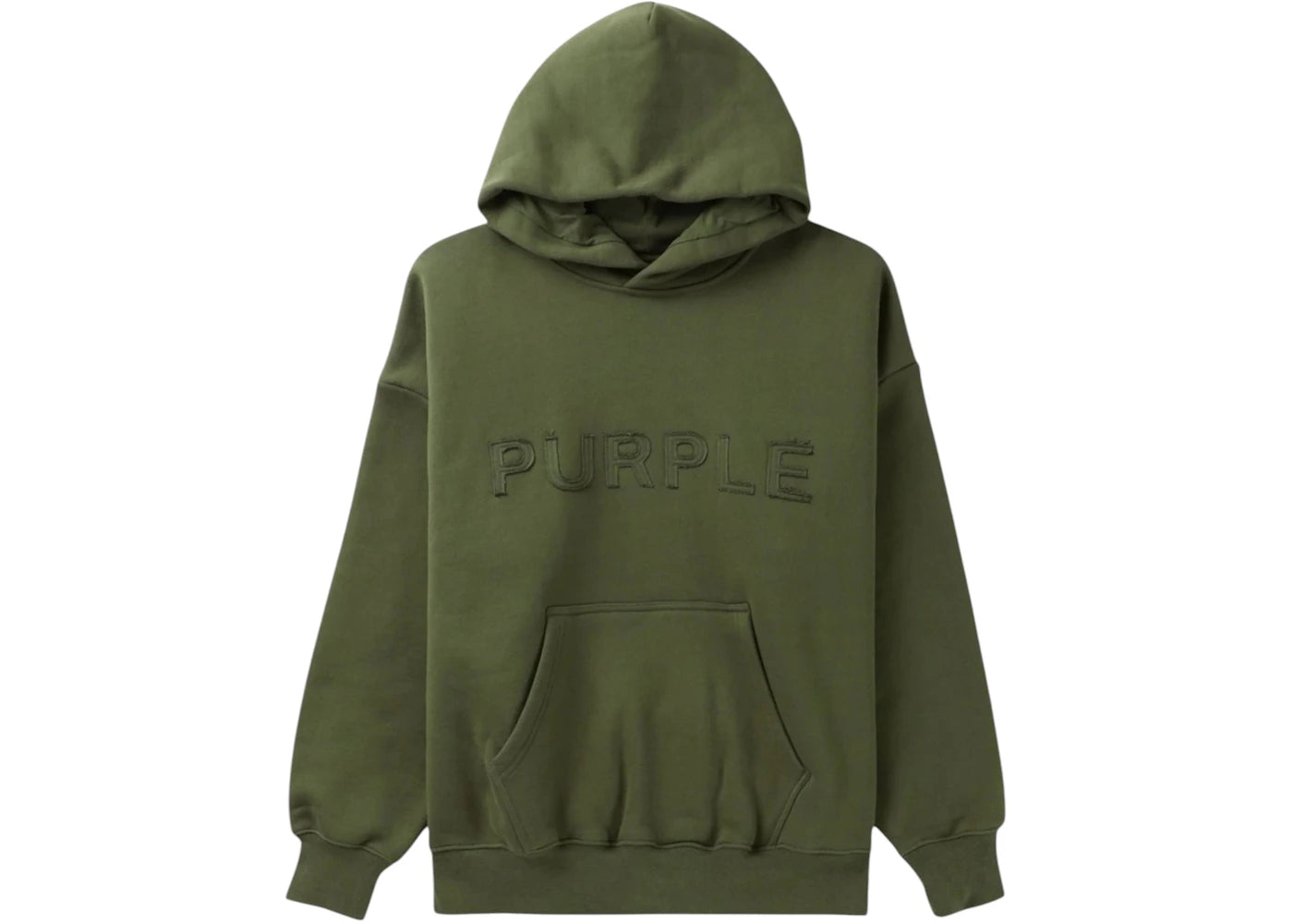 Purple Brand HWT Fleece Pullover Hoodie Green