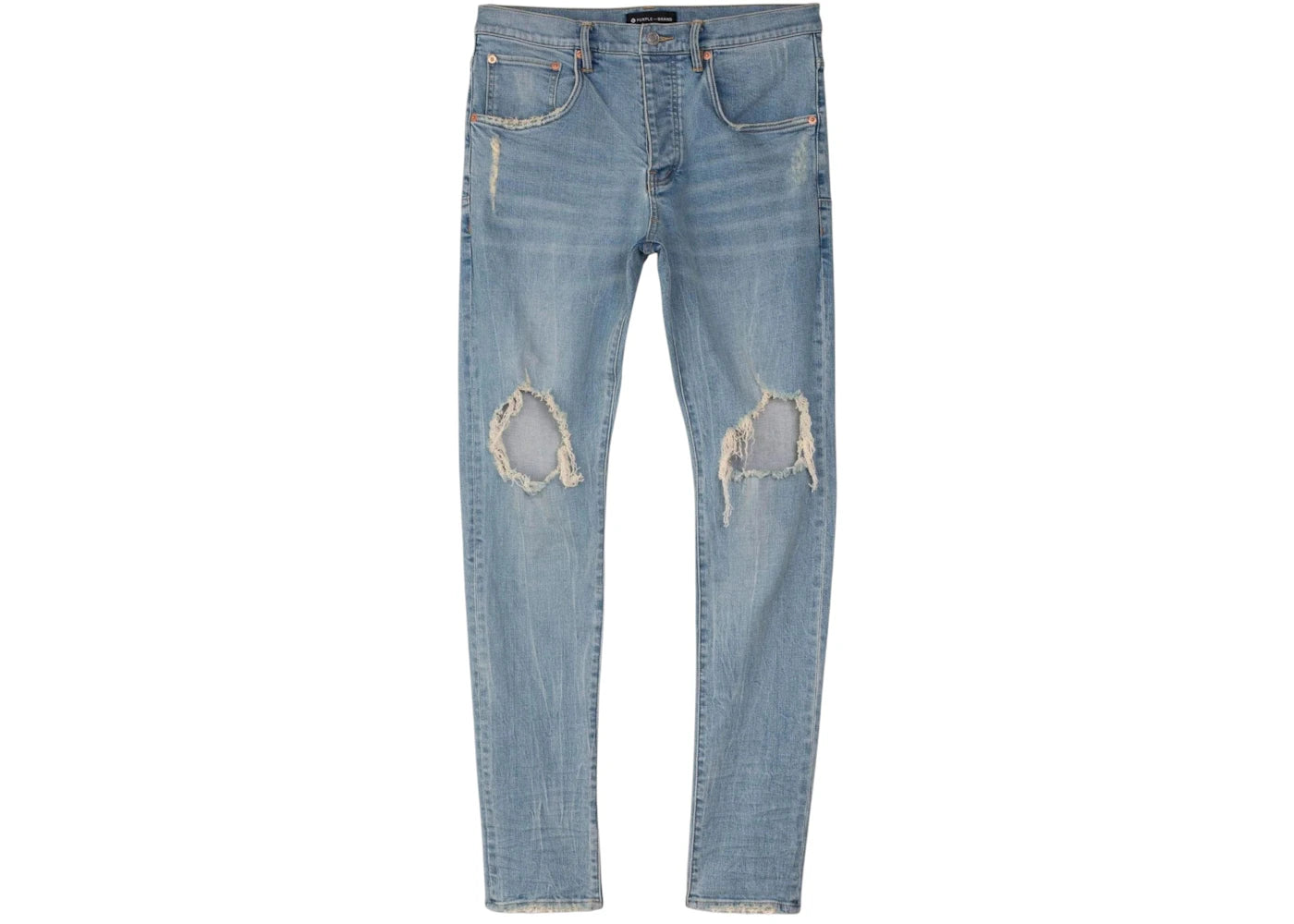Purple Brand P002-LIB Drop Fit Midrise Tapered Leg Jean Light Indigo